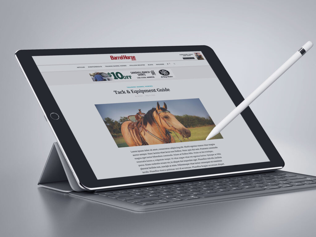 Barrel Horse News On Tablet